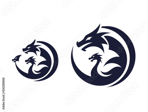 Dragon Logo sat  vector desigen 
