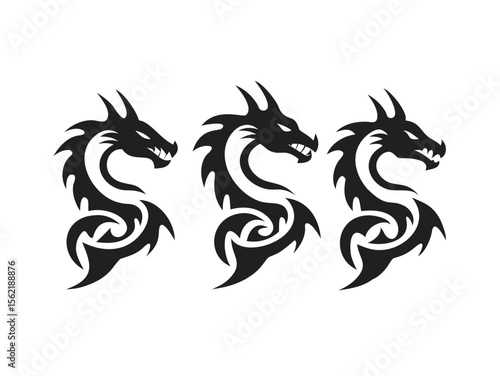 Dragon Logo sat  vector desigen 
