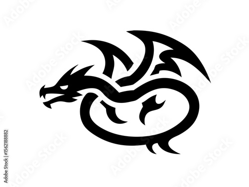 Dragon Logo sat  vector desigen 
