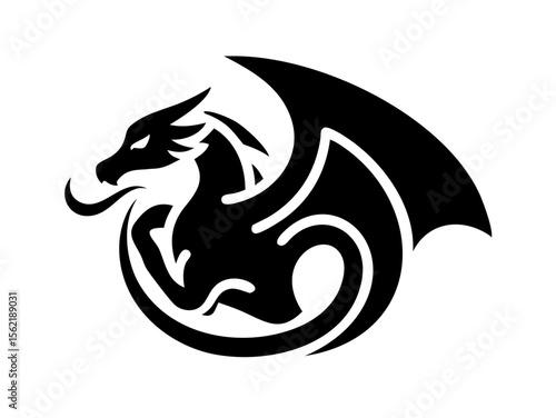 Dragon Logo sat  vector desigen 
