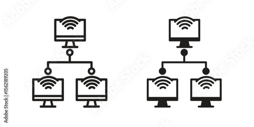 Local network icon. modern vector symbols set