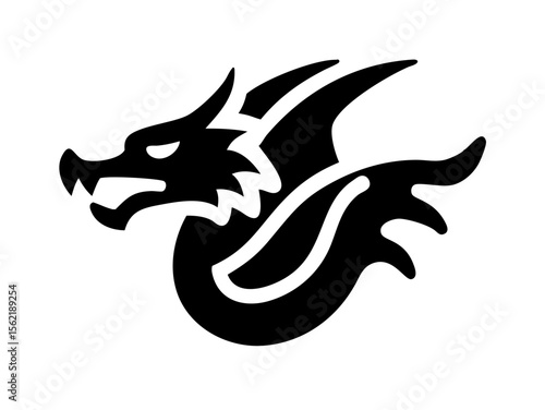 Dragon Logo sat  vector desigen 
