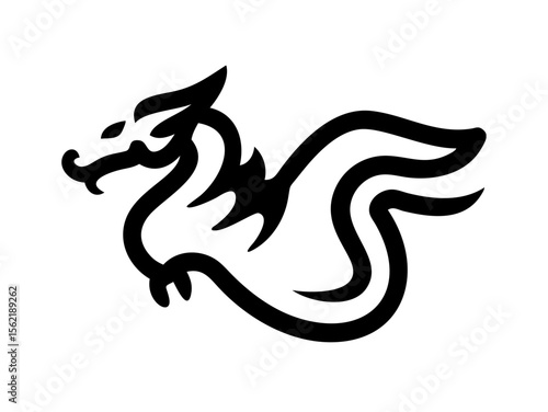 Dragon Logo sat  vector desigen 
