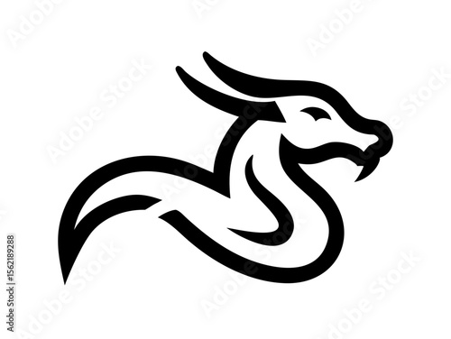 Dragon Logo sat  vector desigen 

