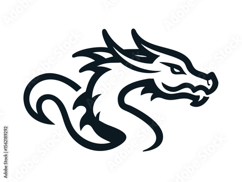 Dragon Logo sat  vector desigen 
