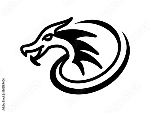 Dragon Logo sat  vector desigen 
