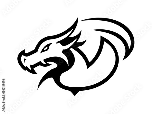 Dragon Logo sat  vector desigen 
