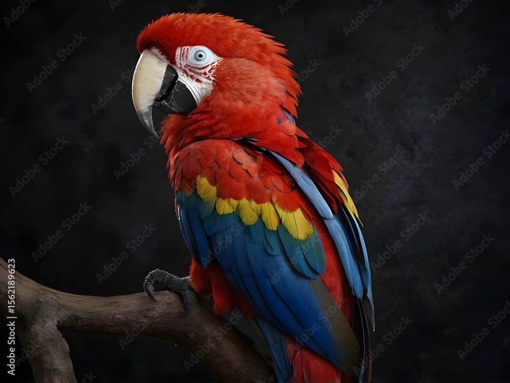 Naklejka premium scarlet macaw parrot