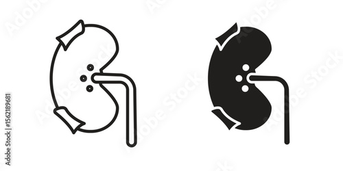 Kidney disease icon. modern vector symbols set