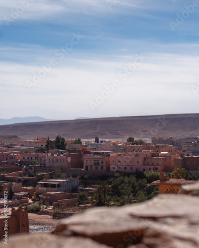 Modern Aït Ben Haddou Village in Southern Morocco – View from Historic Ksar