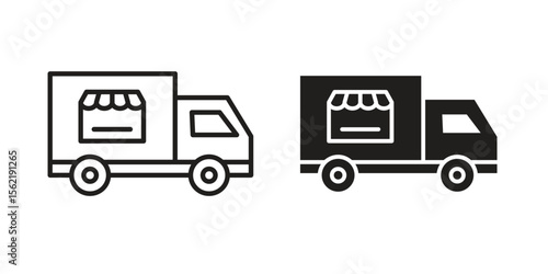 Food truck icon. modern vector symbols set