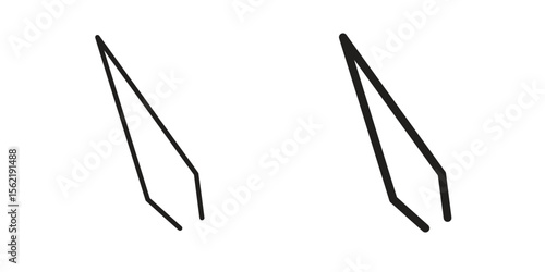 Eyebrow tweezers icon. modern vector symbols set