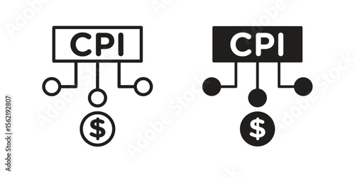 Consumer prices index icon. modern vector symbols set