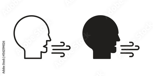 Breath icon. modern vector symbols set