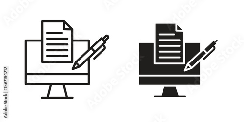 Blended learning icon. modern vector symbols set