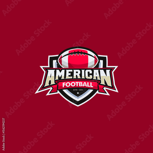 american football logo emblem vector