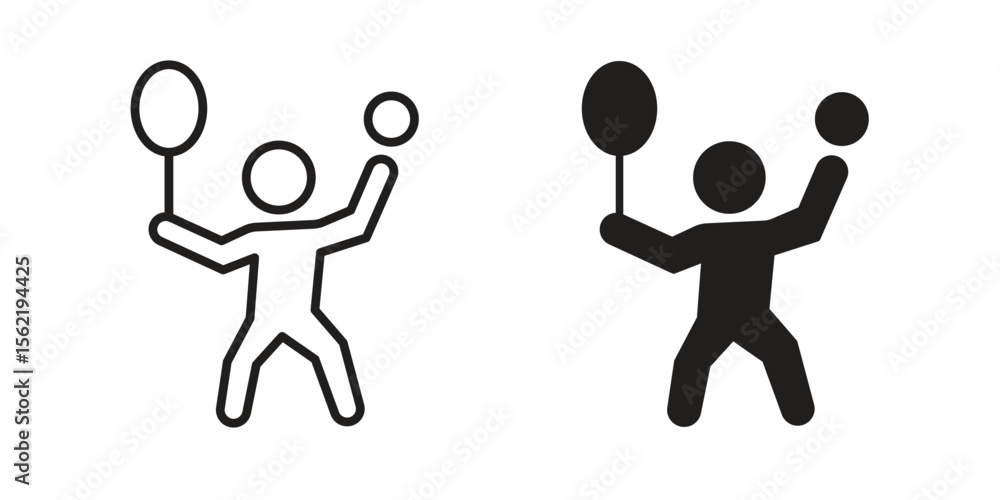 Obraz premium Badminton icon vector, Symbol, logo illustrations