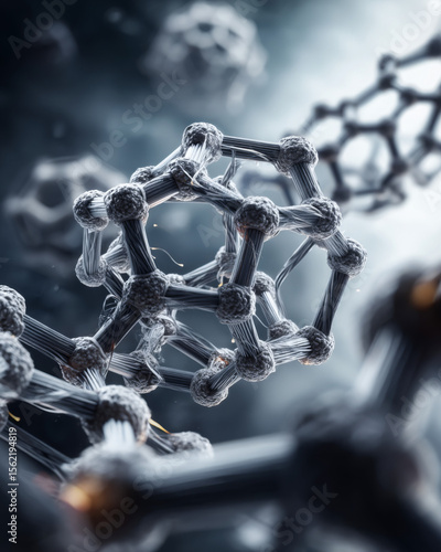 Intricate Molecular Structure with Detailed Atomic Connections