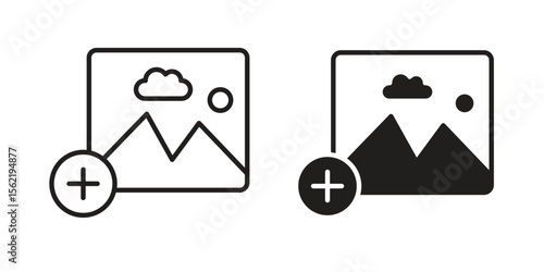 Add photos icon. modern vector symbols set