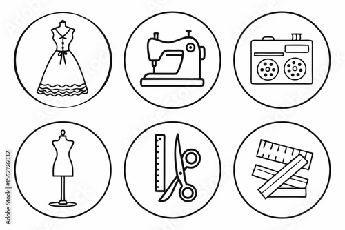 hand drawn vector illustration of a set of tools