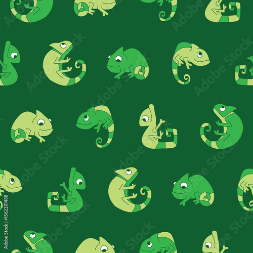 Vector Chameleon Pattern Illustration Seamless for Wallpaper Background Cover Packaging