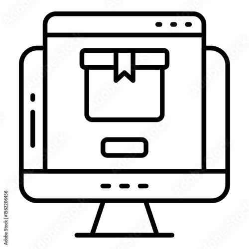 An icon design of online parcel