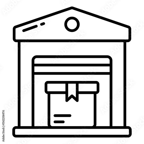 line design icon of warehouse