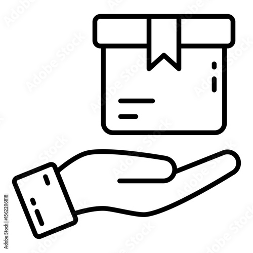 Premium download icon of parcel care