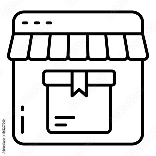 An icon design of online parcel