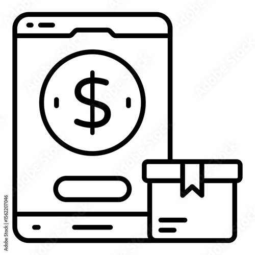Modern design icon of mobile money