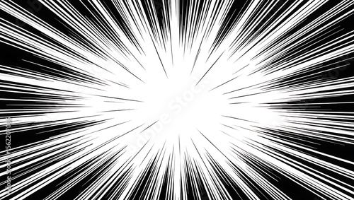 Dynamic Comic-style Japanese Speed Line Background for Action Panels