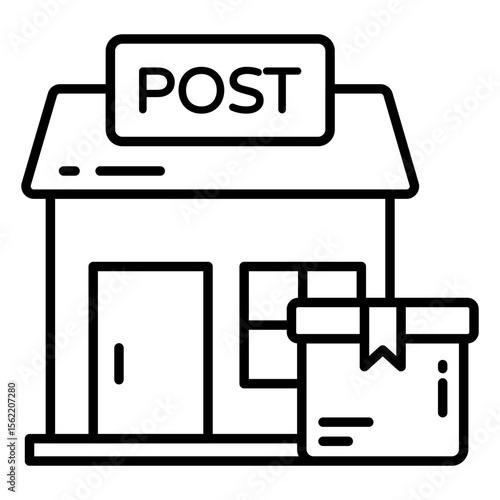An icon design of post office