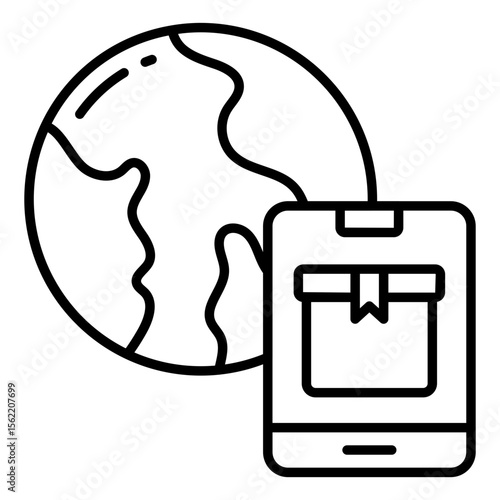 A perfect design icon of global delivery