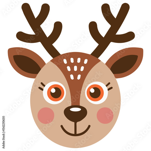 Animal disguise deer mask vector illustration isolated on white