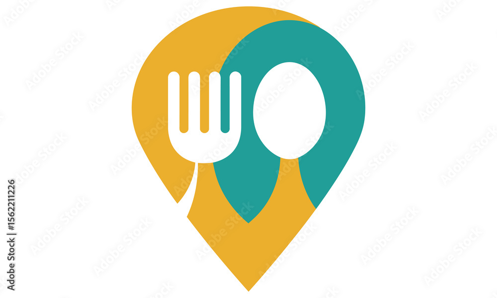 Glossy 3D vector illustration of a fork and spoon symbol for web design Glossy 3D vector illustration of a fork and spoon symbol for web design