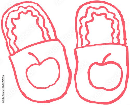 baby pram shoes hand illustration for new born and nursery