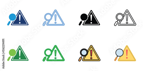 Incident Icons Set Vector Multiple Style Collection