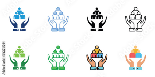 Support Icons Set Vector Multiple Style Collection