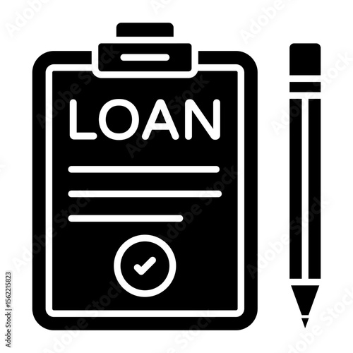 Creative design icon of loan paper