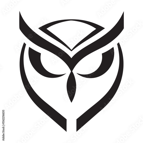Wise Owl Wearing Glasses Smart Logo Illustration