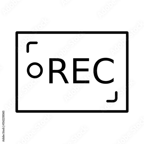 Recording News Icon Vector. Record Logo