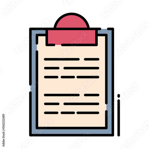 Colorful Checklist with Bold Black Outline and Marked Tasks