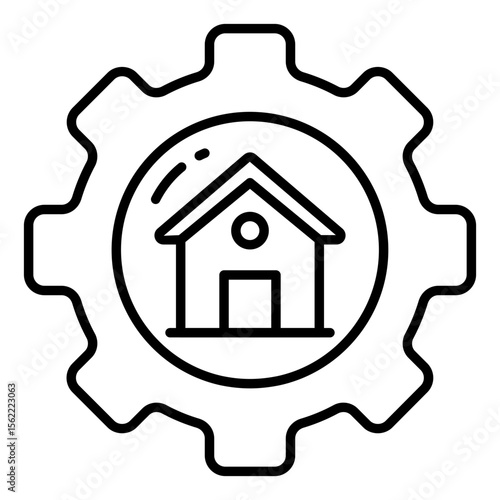 An icon design of home management