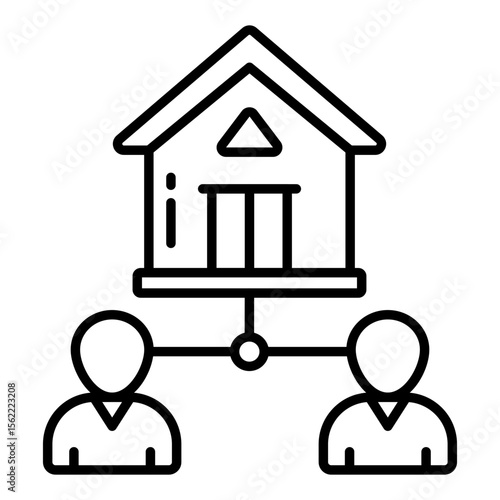 A line design icon estate agents