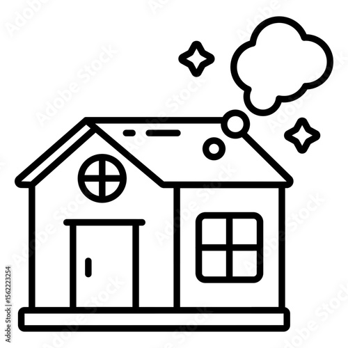 Trendy design icon of dream home