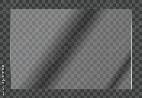 Wallpaper Mural A glass effect featuring a collection of mirrors against a transparent backdrop, along with a transparent glass showcase, mirror, and window. This realistic glossy plate showcases glare in a vector. Torontodigital.ca