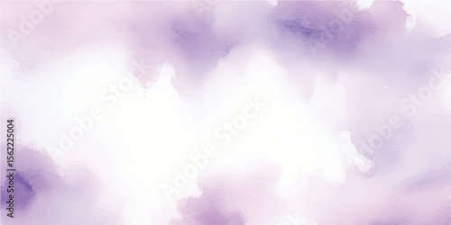 Lavender Watercolor Texture Background with Soft Purple Aquarelle Wash – Hand-Painted Brush Strokes on Wet Paper for Elegant Background Art, Invitations, and Web Templates

