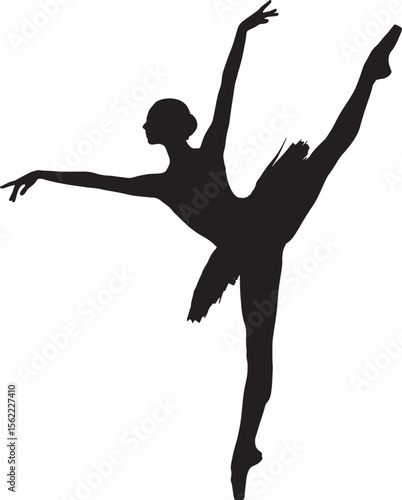 Ballet Dancer Silhouette Vector