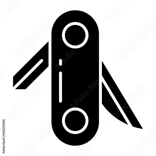 Trendy vector design of pocket knife