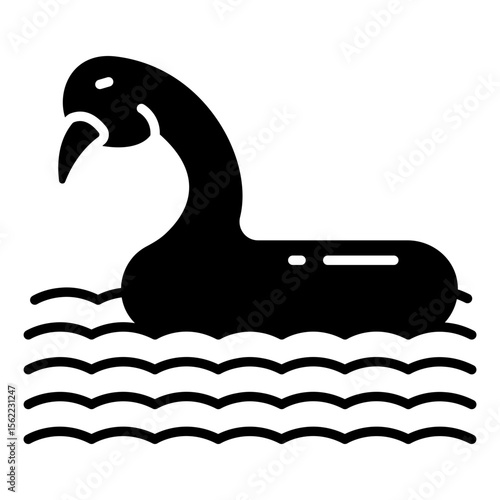 Editable design icon of duck